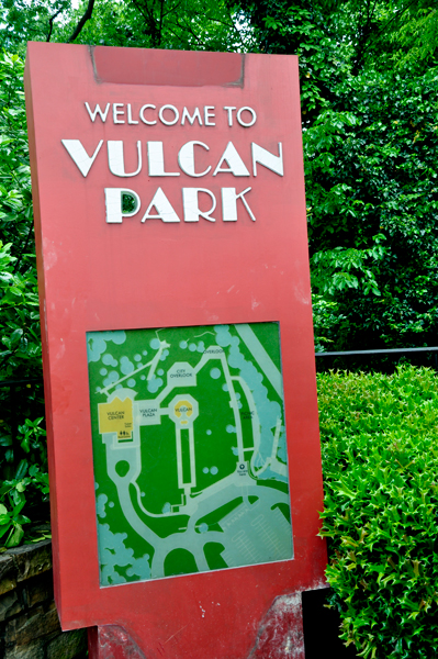 Welcome to Vulcan Park sign
